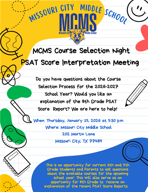  Course Selection and PSAT Night